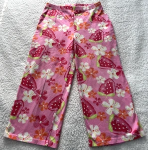 Circo Girls XL 14-16 Pink Strawberry Floral Flower Pants - Picture 1 of 4