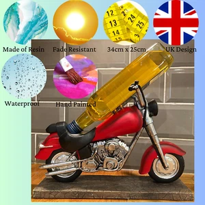 Portabottiglie vino moto 34 cm - Statua moto biker decorazione ornamento regalo - Foto 1 di 15