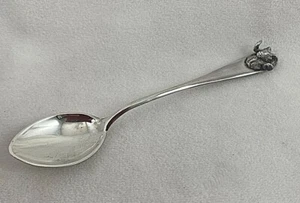 Sterling Silver .925 ~ 4 1/4" Ram's Head Spoon Aries - Picture 1 of 10