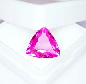 Natural Pink Sapphire Loose Gemstone Certified 4.92 Ct Trillion Cut Sapphire Gem - Picture 1 of 10