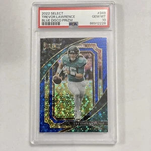 2022 Select Trevor Lawrence Blue Disco Prizm PSA Edelstein neuwertig 10 - Bild 1 von 5