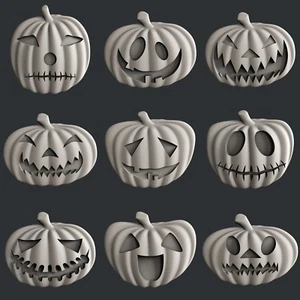 Modelos 3d STL para CNC, Artcam, Aspire, juego de relieve pampkin halloween - Imagen 1 de 10