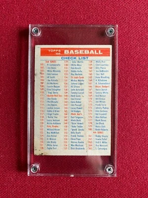 1956, Topps "Unmarked" Baseball Card (2nd) Checklist (Scarce/ Vintage) - Image 1 of 2