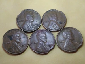 Menge 5 - Lincoln Wheat Cent Fehler - gemischte Daten - abgeschnittene Planchets - - Bild 1 von 2