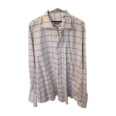 Camisa de vestir Sean John para hombre talla 17,5 34/35 a cuadros múltiples  Foto 1 de 4