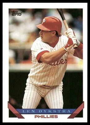 1993 Topps #740 Len Dykstra Philadelphia Phillies Baseball Card - Image 1 of 2