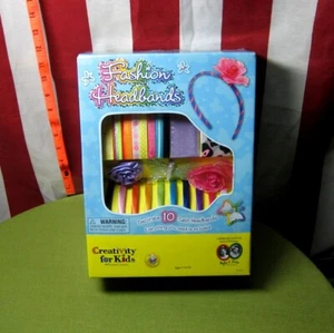 FASHION HEADBANDS kids DIY satin craft NWT makes 10 ten hair accessories 2012 - Picture 1 of 3