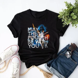Star Wars May The Fourth Be With You Vintage Unisex T-Shirt - Picture 1 of 5