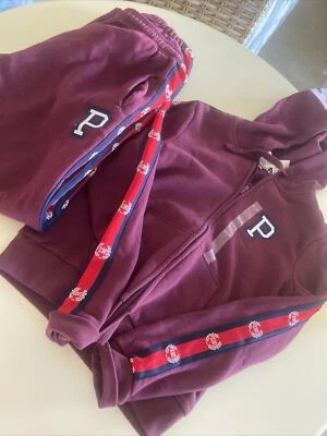 Victorias Secret Pink Burgundy Track Sweat Suit XS New Z12 - Image 1 of 4