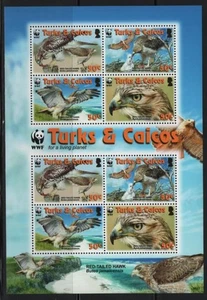 Birds Turks & Caicos 2007 WWF Red Tailed Hawk SS MNH - BIRDS25-34 - Picture 1 of 1