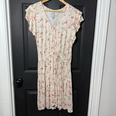American Rag Womens Madi White Floral Dress Size M Fairy Boho Whimsy - Image 1 of 4