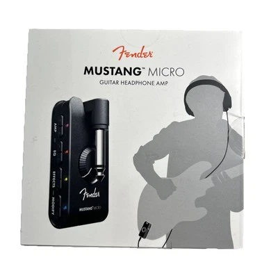 Fender Mustang Micro Guitar Modeling Rechargeable Headphone Black - NEW - Image 1 of 4