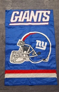 New York Giants NFL Football 42"x28" Helmet Flag Nylon Blue Red White Rare VTG - Picture 1 of 9