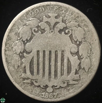 1867 No Rays Shield Nickel - Good Details - Image 1 of 2