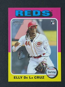 2024 Topps Heritage SSP Image Variation #473 Elly De La Cruz RC Cincinnati Reds - Picture 1 of 2