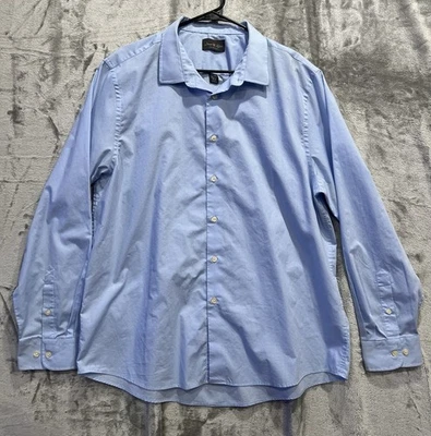 Мужская сорочка David Taylor с длинным рукавом размер 2XL на пуговицах светло-голубая - Изображение 1 из 4