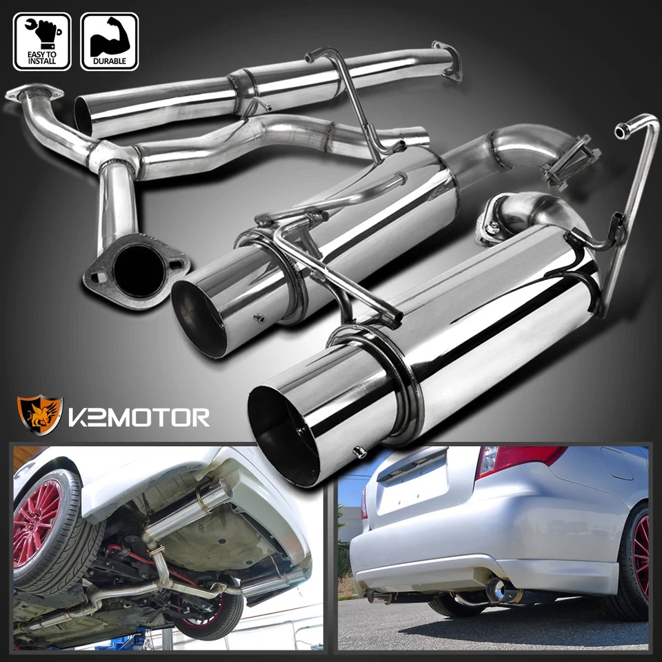 Fits 2008-2014 Subaru Impreza WRX STI Sedan SS Dual Tip Catback Exhaust System - Image 1 of 4