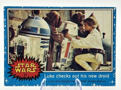Luke Checks Out His New Droid 1977 Topps Star Wars #14 - Image 1 of 4