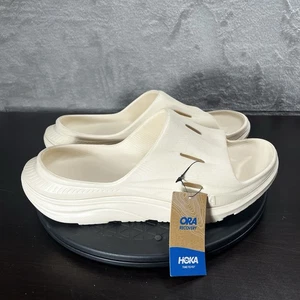 Hoka Ora Recovery 3 Herren Größe 8 Slipper bequeme beige Sandalen neu mit Etikett - Bild 1 von 8
