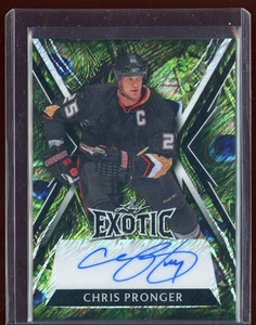 2024 Leaf Metal Hockey Legends Exotic Diagonal Shimmer Peacock Chris Pronger 6/6 - Picture 1 of 2