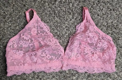 VS Dream Angel Encaje Sin Forro Tiras Triángulo Bralette XL Rosa Foto 1 de 4