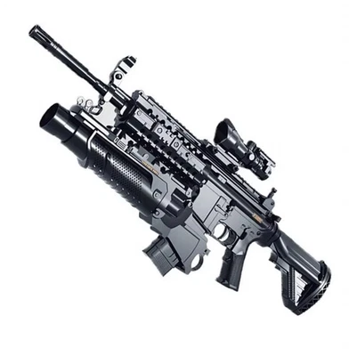 Full Size M4S Electric Full Auto 7mm-8mm Gel Blaster With Mock Grenade Launcher - Image 1 of 4