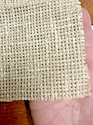 8 count OATMEAL Soft Aida Linen  18 X 27 " cross stitch needlework - Image 1 of 4