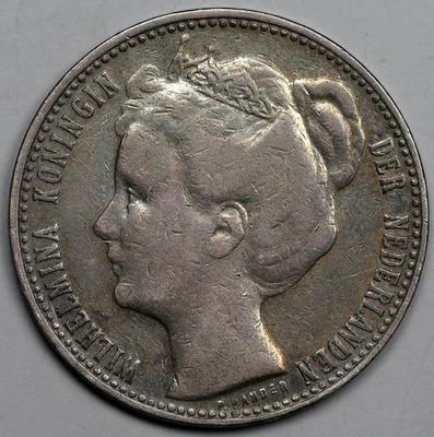 1898 Netherlands 1 Gulden - Image 1 of 2