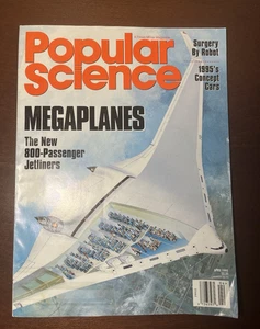 Popular Science Magazine April 1995 MEGAPLANES The New 800 Passenger Jetliners - Picture 1 of 9