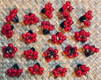 10 grappoli di bacche di agrifoglio in plastica artificiale ~ interni ed esterni ~ corone ~ vedi desc/foto