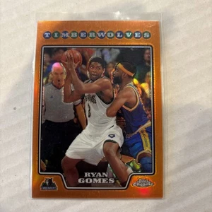 RYAN GOMES 2008-09 TOPPS CHROME ORANGE REFRACTOR /499 #102 TIMBERWOLVES - Picture 1 of 2