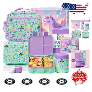 All-in-One Kids Lunch Box Gift Set: Insulated Bag, Bento Box & Thermos Included - Picture 1 of 11