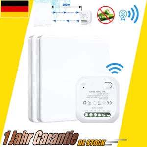 230V Funk-Empfänger 433mhz Funkschalter System Wandschalter Lichtschalter - Bild 1 von 17