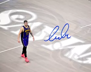 Luka Doncic Auto 8x10 Signed Reprint Photo Lakers Auto Dallas Return Game - Picture 1 of 2