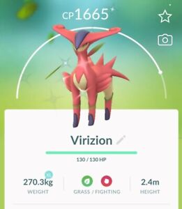 Pokémon Go - Shiny Virizion - Mini P T C - 80.000 Stardust