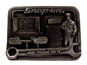 Snap-On Tools Belt Buckle Pewter Professional Technician Creative Factor - NEW - Picture 1 of 5