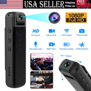 1080P HD Wi-Fi Mini Video Recorder Body Police Camera DVR IR Night Cam Camcorder - Picture 1 of 16