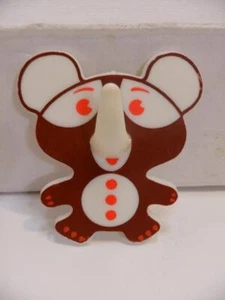 Vintage 1981 Self-Adhesive Animal Hook Bear Nursery Children's Decor Hong Kong - Picture 1 of 1