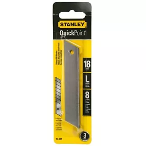 Stanley Quickpoint Lame a scatto confezione da 3 confezione da 18 mm cardate serie L - Foto 1 di 2