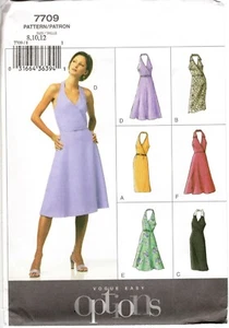 Vogue Easy Options Schnittmuster 7709 - Kleid und Gürtel - Bild 1 von 2