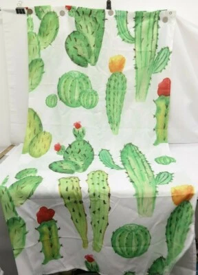 Cactus Print Polyester Shower Curtain TF - Image 1 of 4