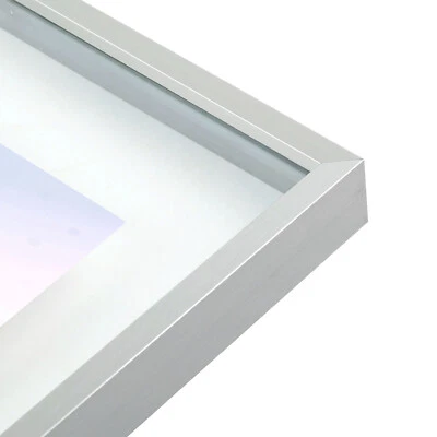 Marco de fotos flotante de metal de vidrio real - para pantallas de montaje en pared Foto 1 de 4