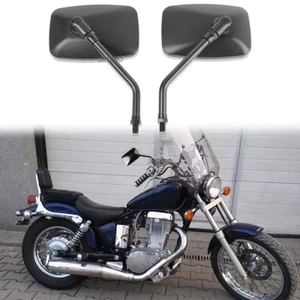 For Suzuki Savage 650 LS650 Bobber Rectangle Motorcycle Rear Mirrors 10MM Black - Picture 1 of 11