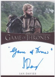 Game Of Thrones Complete Series Inscribed Auto Ian Davies Morgan Game Of Thrones - Picture 1 of 1