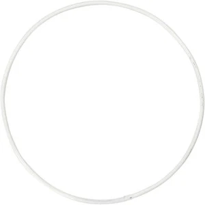 5 x White Colour Circular Wire Metal Rings For Dreamcatcher Christmas D: 20 cm - Picture 1 of 1