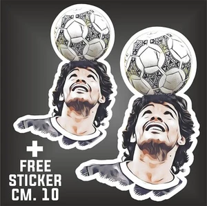 adesivo diego maradona napoli aufkleber autocollant + 1 FREE STICKER CM. 10 - Imagen 1 de 1