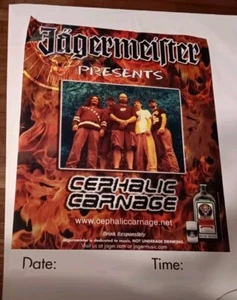 Cephalic Carnage Jägermeister Promo Poster 24"×18" Colorado Death Metal - Bild 1 von 1