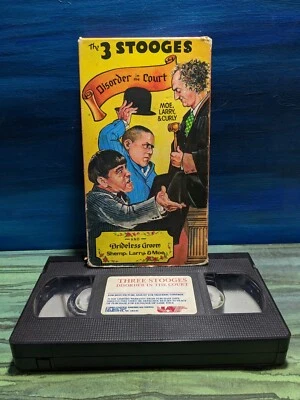 VHS The Three Stooges - Disorder in the Court & The Brideless Groom - Image 1 of 4