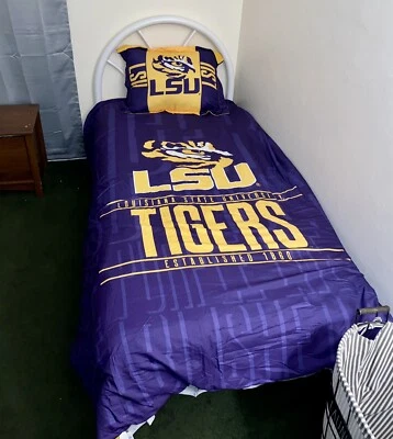 LSU Tigers Big Logo Twin/Full Size Comforter Purple And Gold - Image 1 of 4