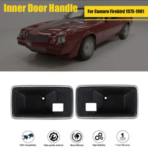 Suit For Camaro Firebird 1975-1981 Plastic Black Interior Door Handle Set 2pcs - Picture 1 of 10
